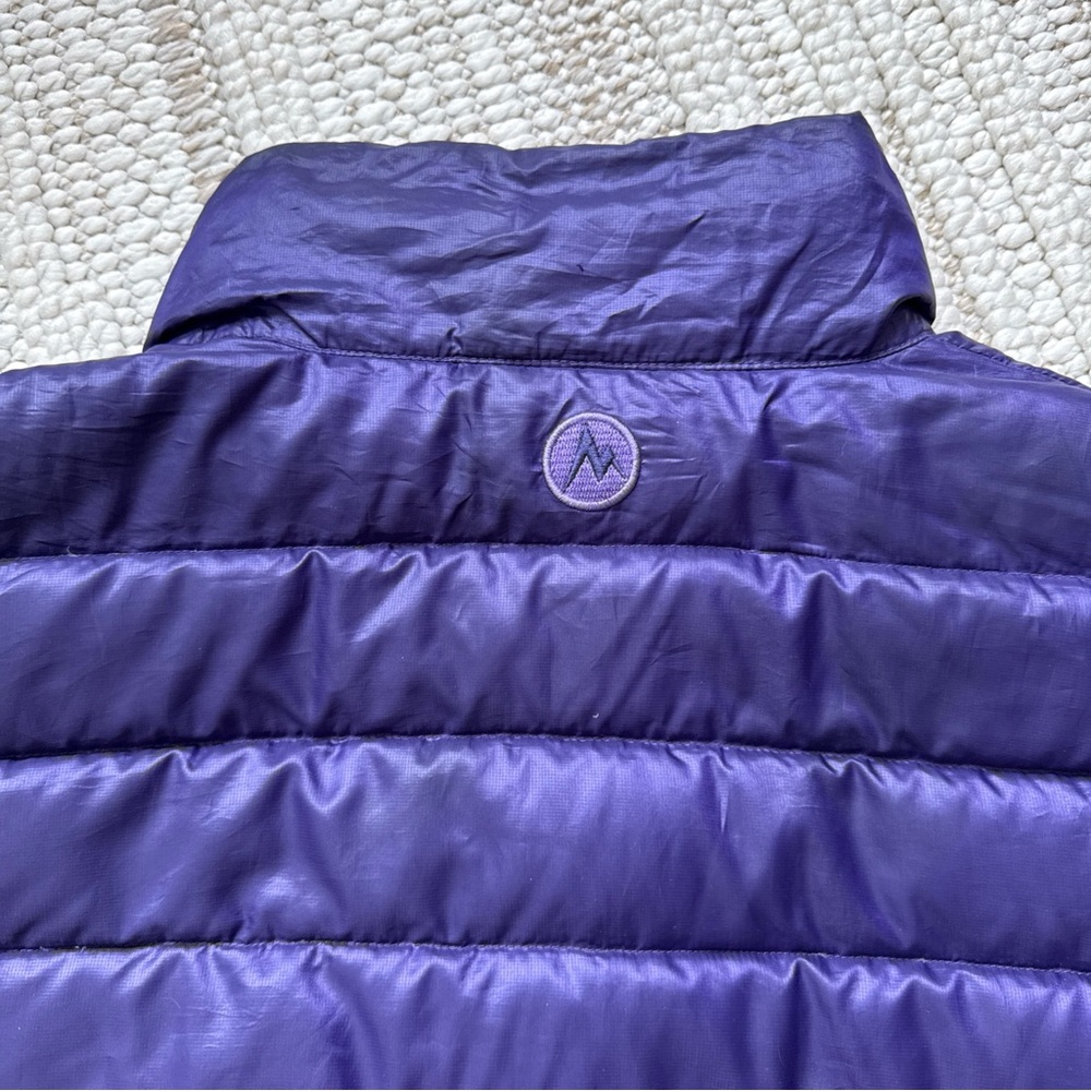 Marmot Down Puffer Vest 800 Fill Full Zip Inside Zip! Packable Womens M Purple - Picture 13 of 16